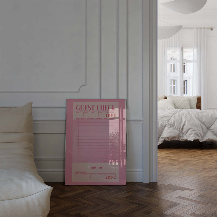 Guest Check Poster – Premium Baumwoll-Canvas Kunst