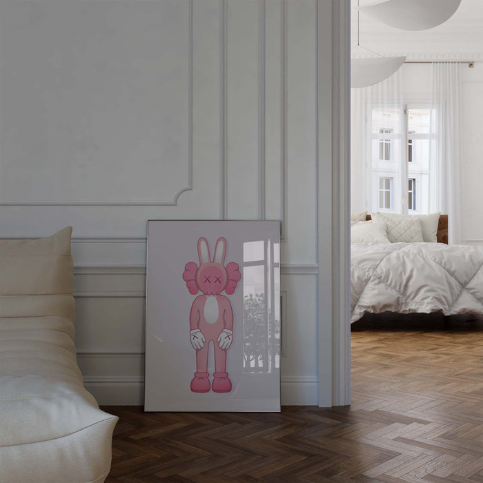 JUSTGOODMOOD Pink Bunny Skull Poster – Premium Qualität