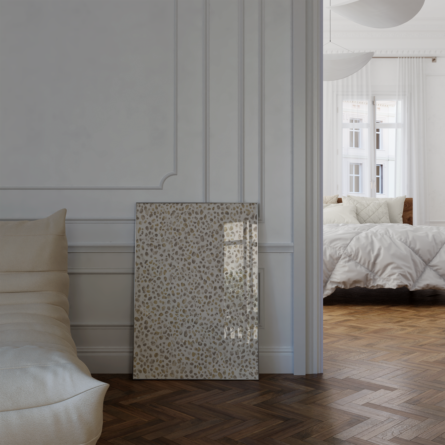 Luxus der Wildnis Poster · Geschenkidee · Animal-Texturen in Gold Creme Schwarz · Dekoprint ohne Rahmen