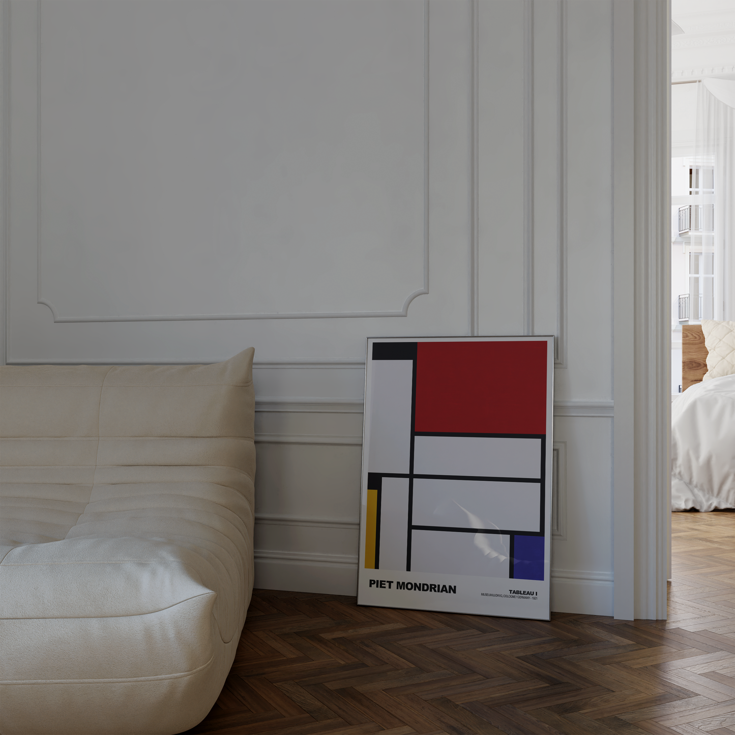 Poster Piet Mondrian · Composition with Yellow, Blue and Red · De Stijl, Neoplastizismus, Geometrische Kunst · Print ohne Rahmen