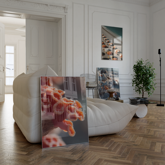 Strand Poster · Geschenkidee · Palmen Muscheln Küstenlandschaften · Dekoprint ohne Rahmen