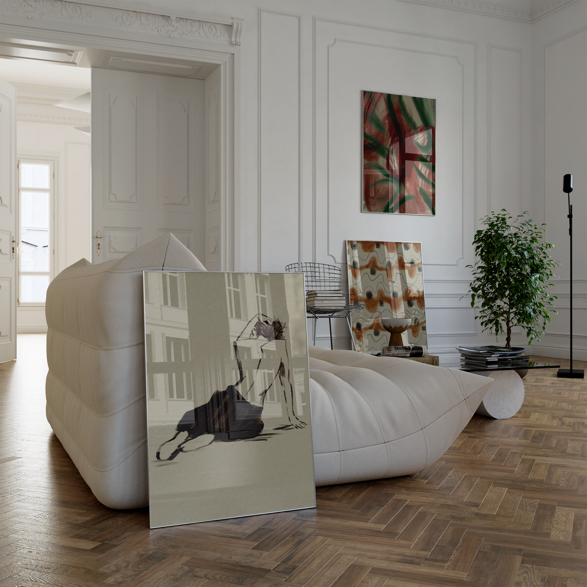 Poster Wandbilder Wohnzimmer · Abstrakte Kunst Hände Spielkarten · Bilder ohne Rahmen