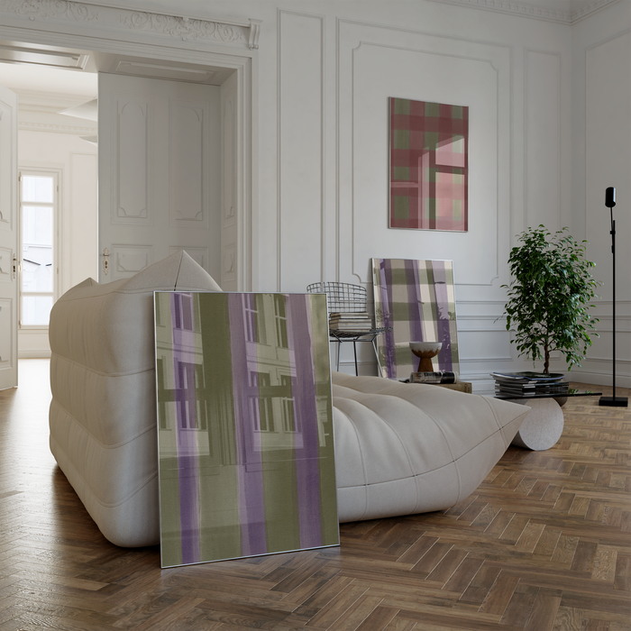 Geschenkidee · Streifen und Karo Muster Poster Ästhetische Geometrische Prints · Dekoprint ohne Rahmen | JUSTGOODMOOD