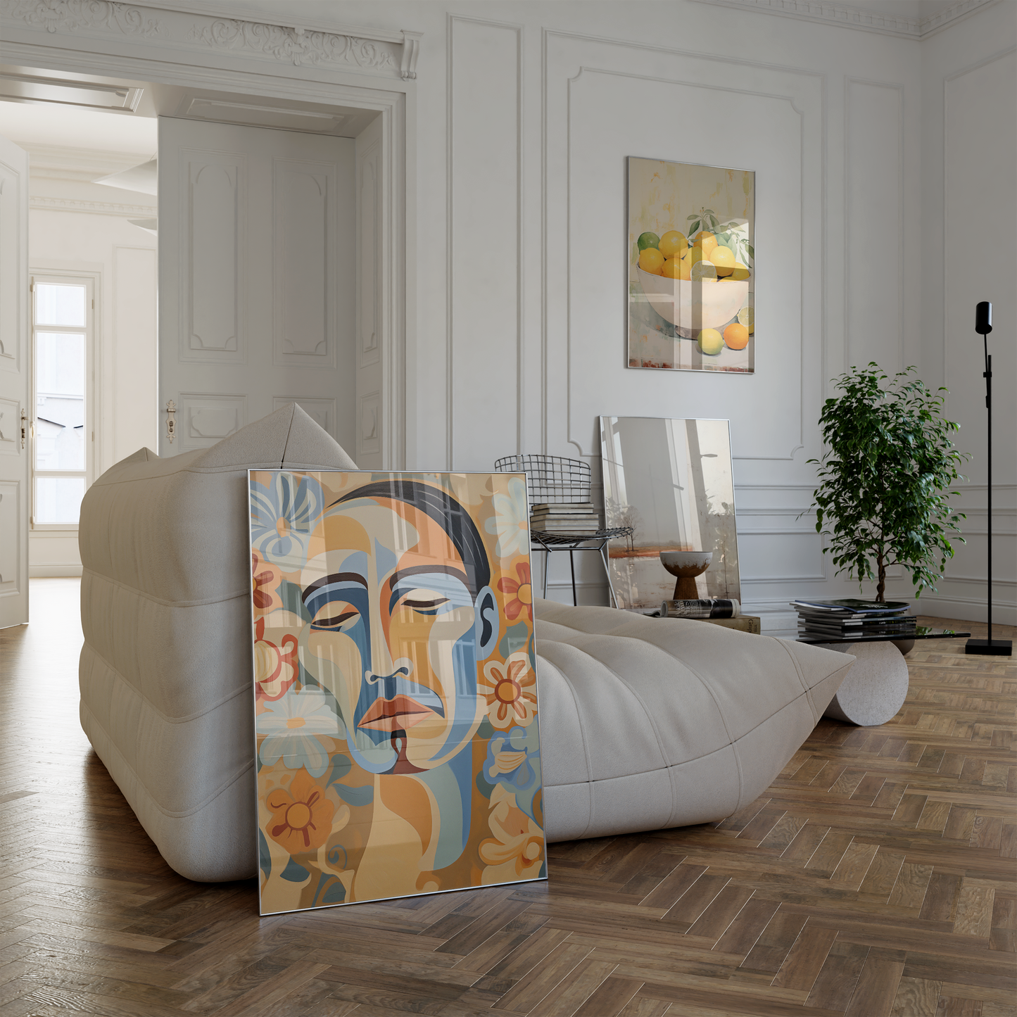 Zitronen Stillleben Poster · Geschenkidee · Frische Zitronen Mediterrane Küche und Moderne Wandkunst · Dekoprint ohne Rahmen