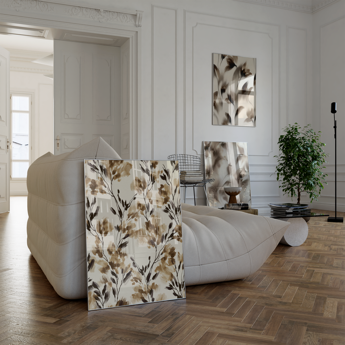 Blumen Poster Wandbilder · Florale Kunst Botanische Bilder · Wohnzimmer Deko ohne Rahmen