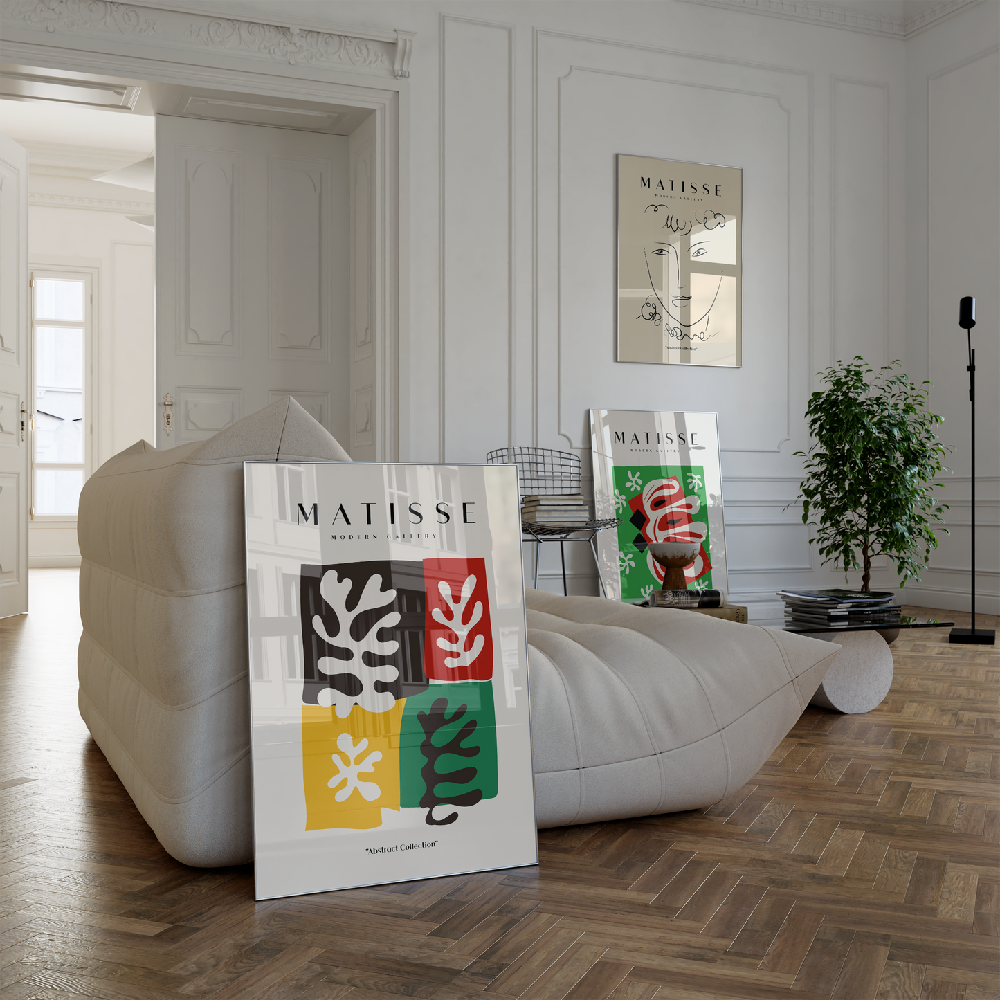Matisse Poster · Geschenkidee · Abstrakte Scherenschnitte Bunte Formen Line Art · Dekoprint ohne Rahmen