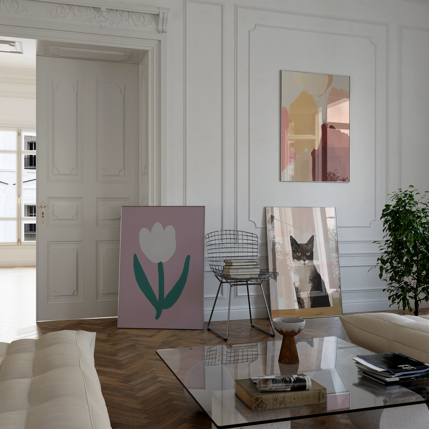 Moderne Kunst Poster · Geschenkidee · Zeitgenössische Illustrationen Abstrakte Kunst · Dekoprint ohne Rahmen