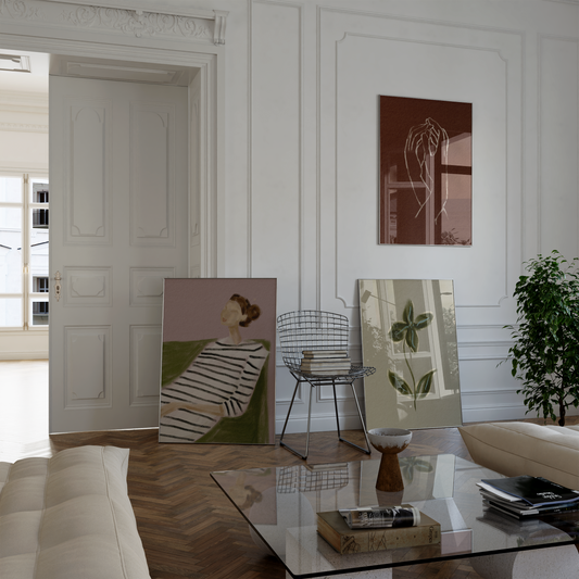Blumen Poster · Botanische moderne Wandbilder · Dekoprint ohne Rahmen