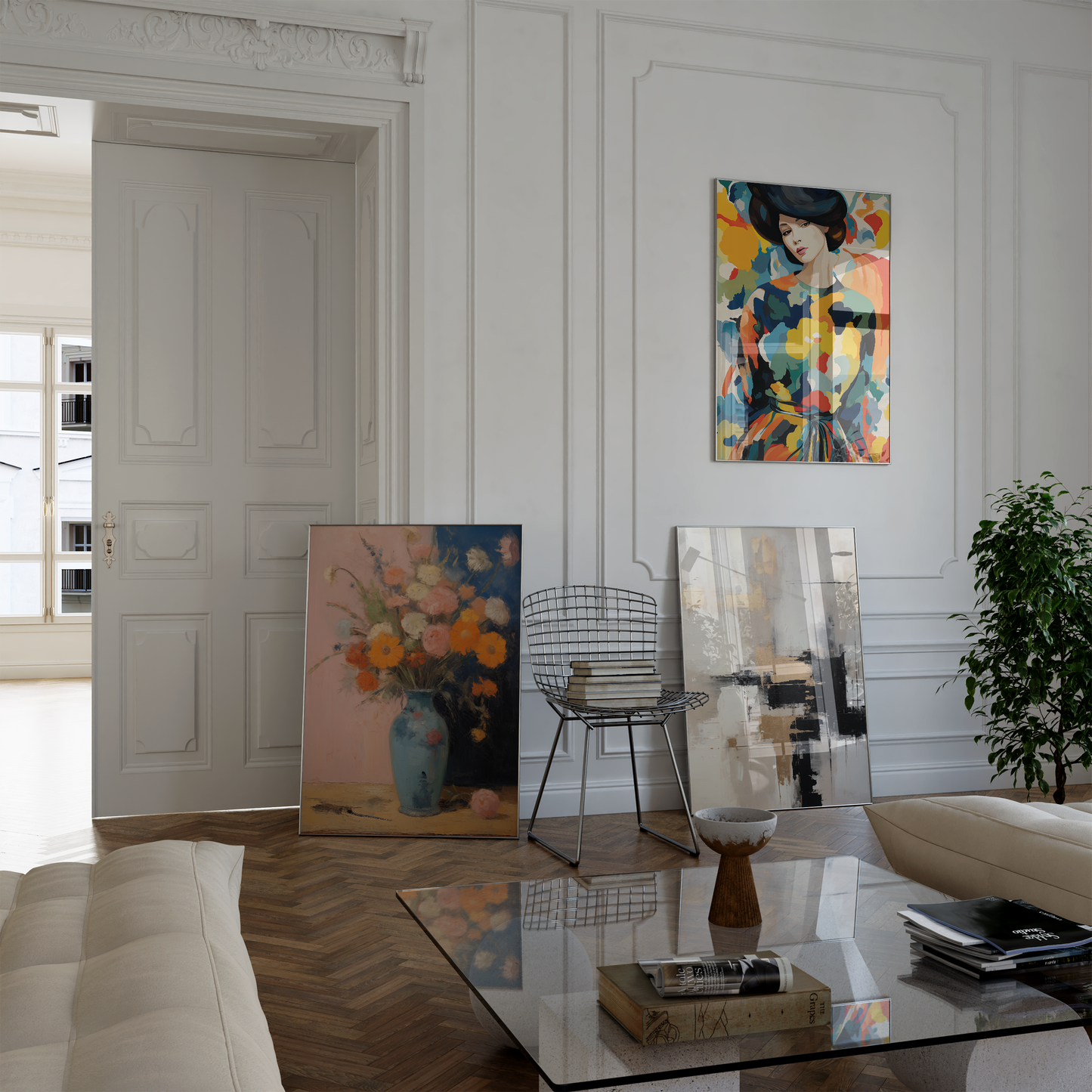 Moderne Kunst Poster · Geschenkidee · Impressionistische Blumen und Elegante Stillleben Kunst · Dekoprint ohne Rahmen