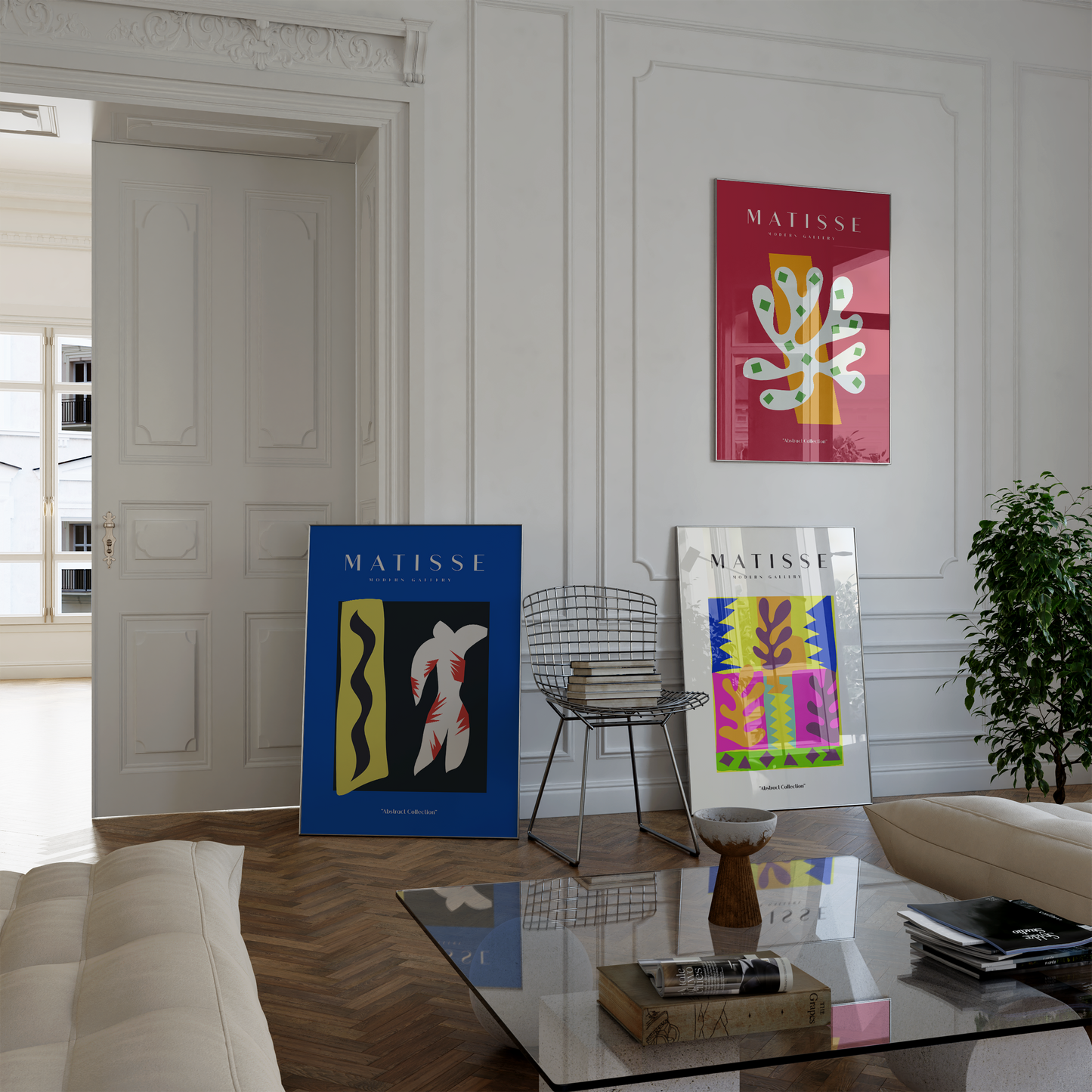 Matisse Poster · Geschenkidee · Abstrakte Scherenschnitte Grafische Formen Bunte Kompositionen · Dekoprint ohne Rahmen