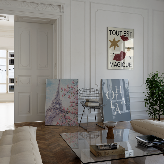 JUSTGOODMOOD Paris Poster – Hochwertiger Baumwoll-Print