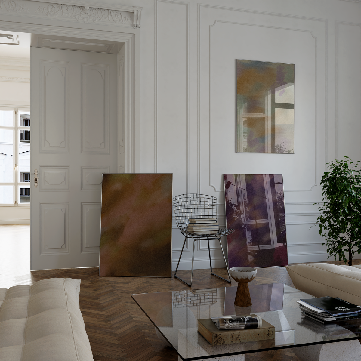 Poster Wandbilder Wohnzimmer · Abstrakte Kunst Fashion · Moderne Bilder ohne Rahmen