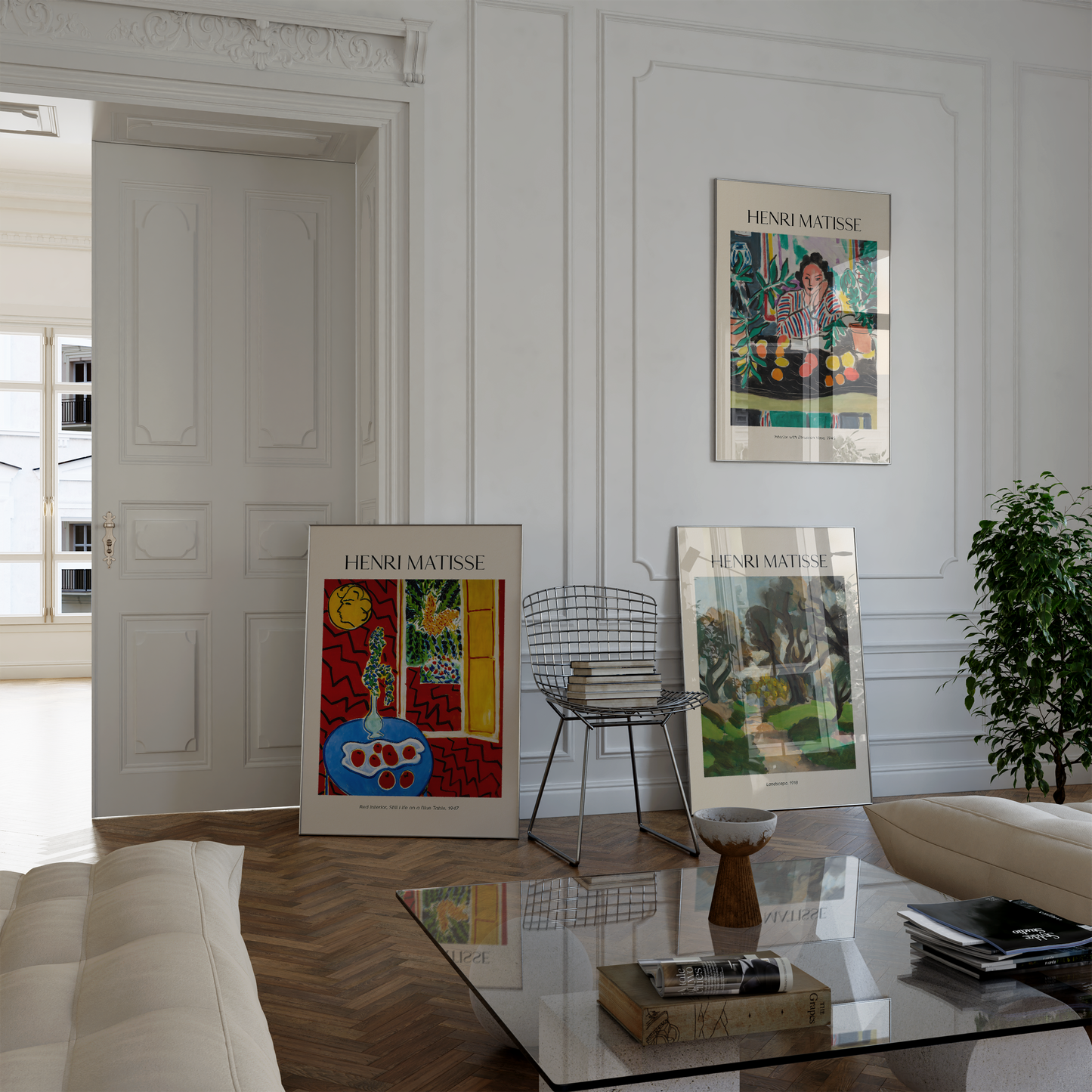 Henri Matisse Poster · Geschenkidee · Blaue Fenster Stillleben Porträts Fauvistische Interieurs · Dekoprint ohne Rahmen