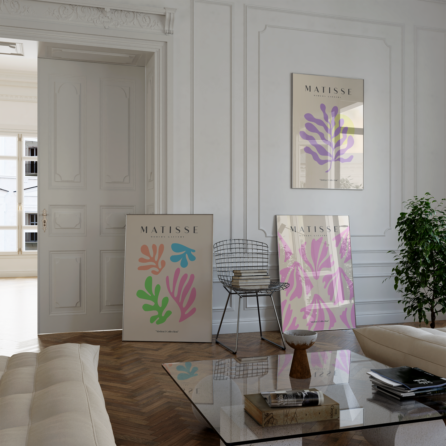 Matisse Poster · Geschenkidee · Abstrakte Formen Matisse Scherenschnitt Kubistische Porträts · Dekoprint ohne Rahmen