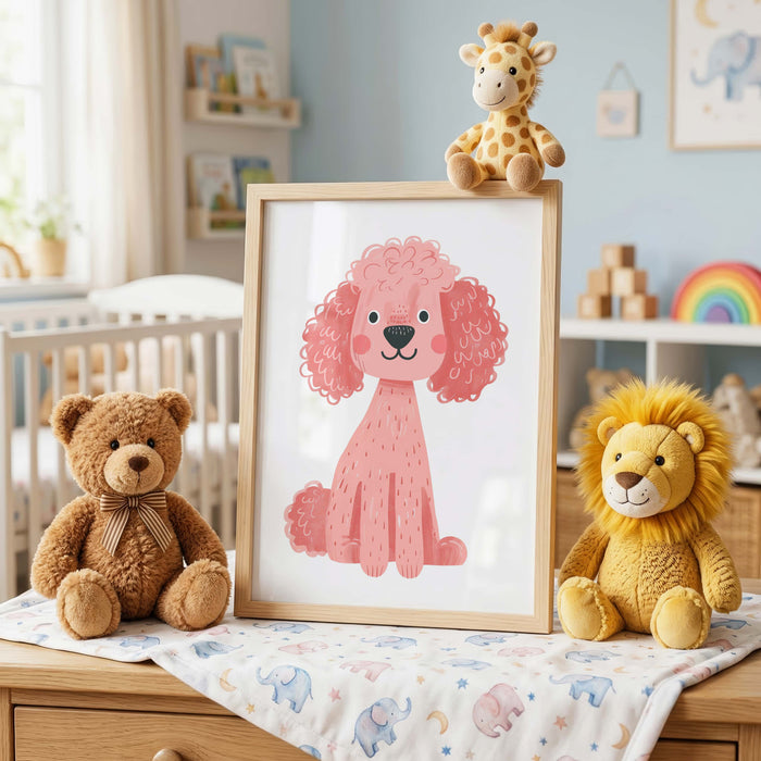 Boho Tierposter | Regenbogen, Bär, Katze & Löwe für Kinderzimmer