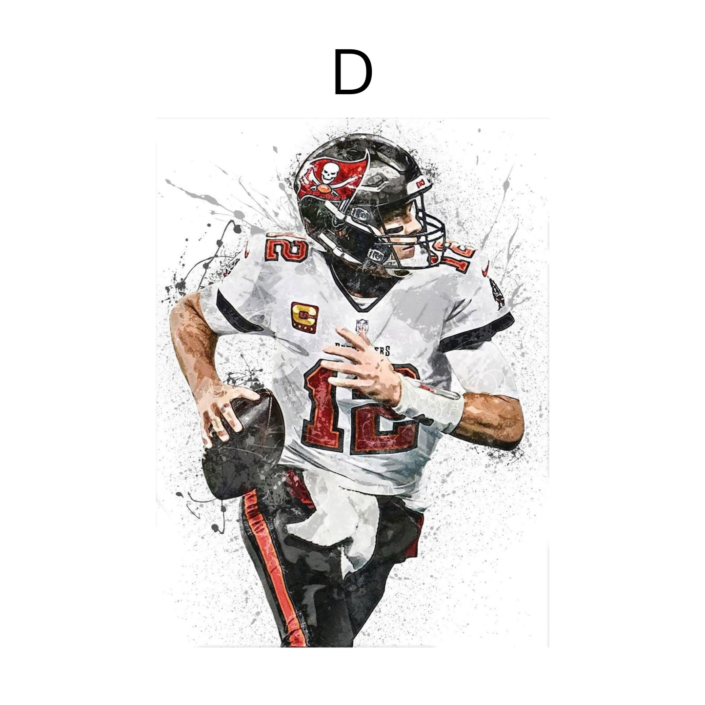 Football  Tom Brady Poster · Deko Print ohne Rahmen