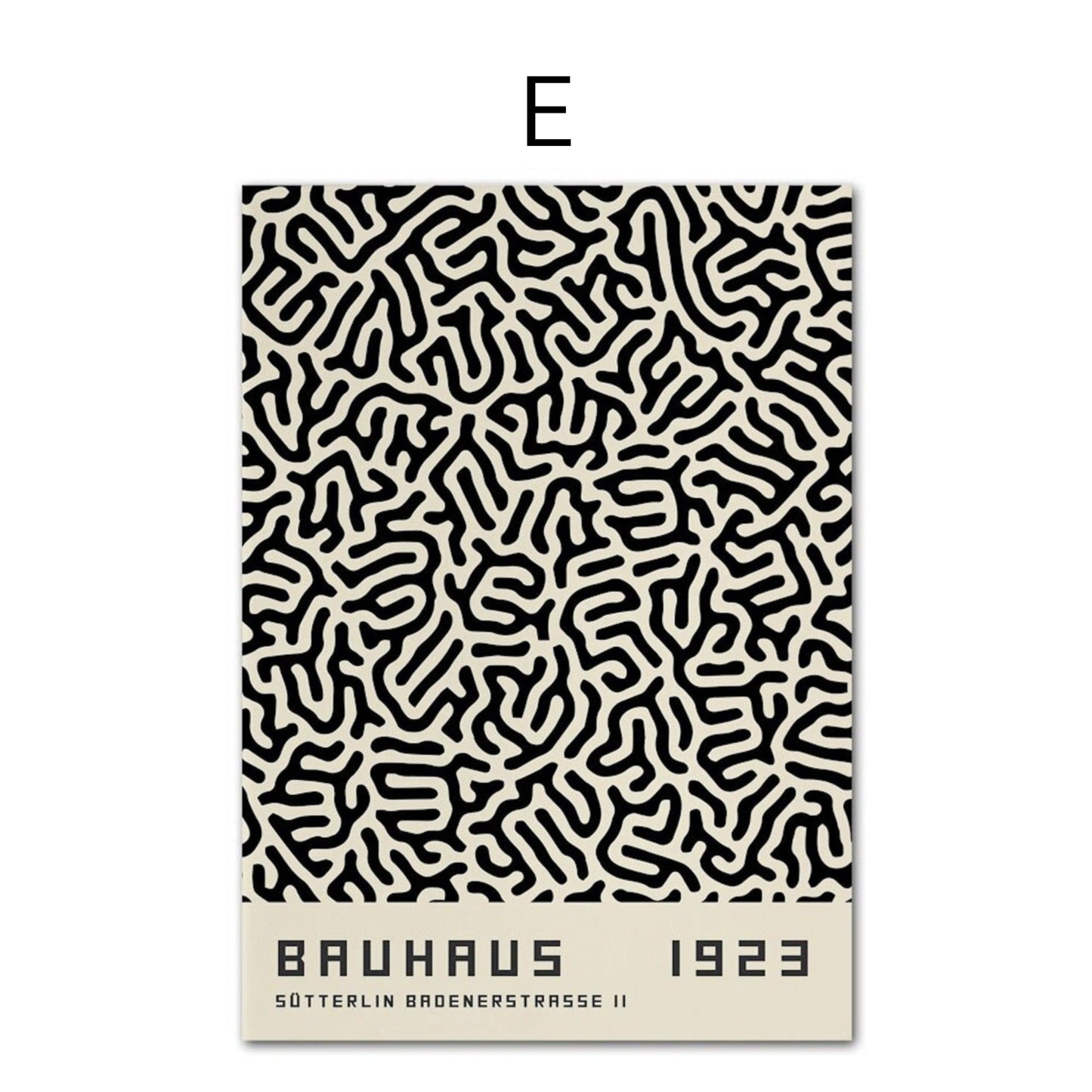 Poster Bauhaus Auge mit verschiedenen Formen und Muster als Deko Print ohne Rahmen