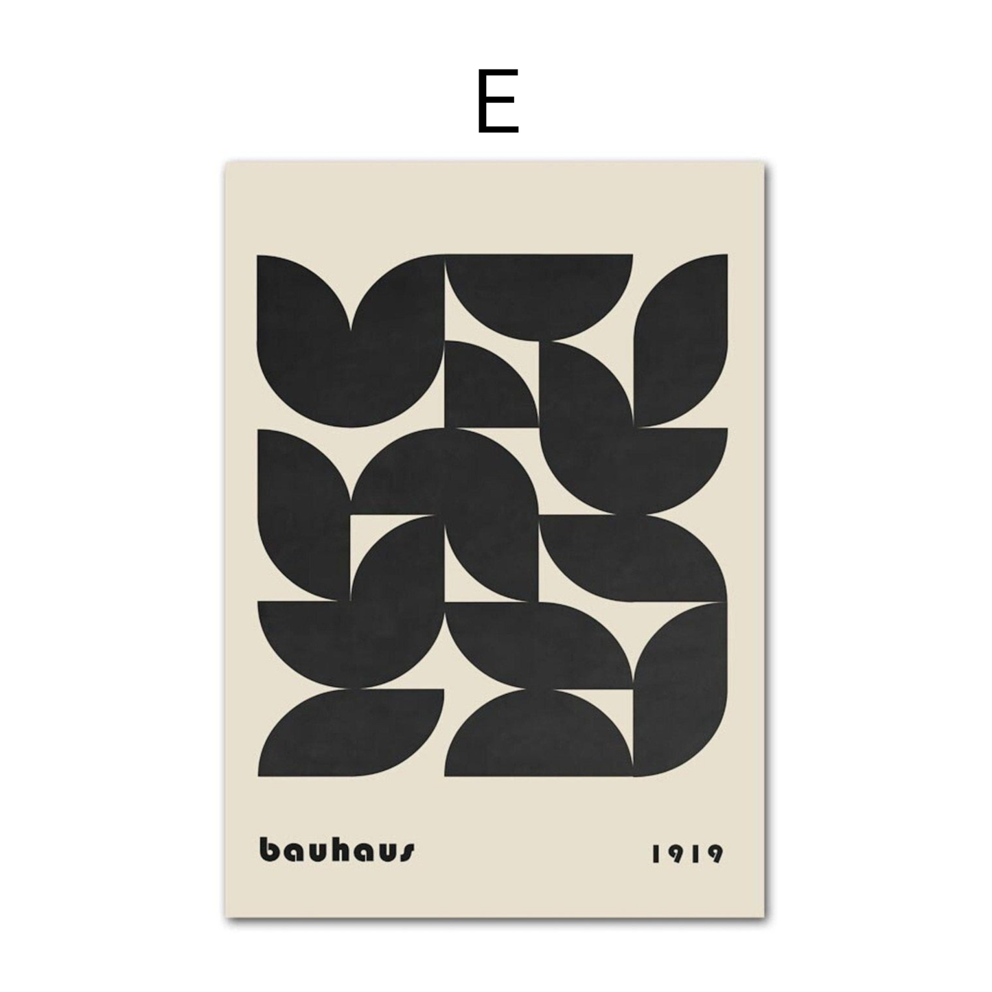 Poster Bauhaus Ausstellung mit verschiedenen Formen und Muster als Deko Print ohne Rahmen