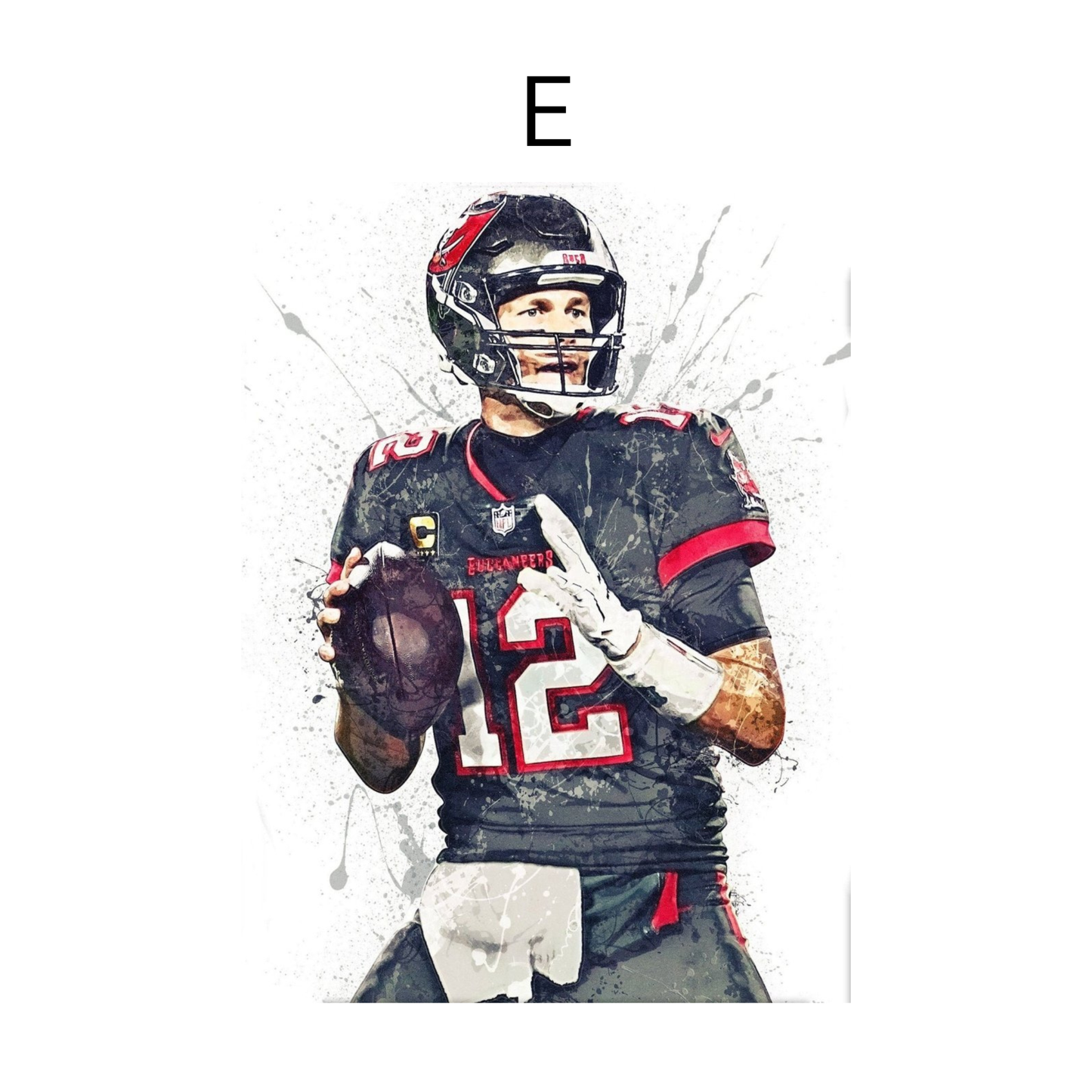 Football  Tom Brady Poster · Deko Print ohne Rahmen