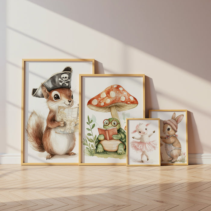 Premium Poster Tiere für Kinderzimmer – JUSTGOODMOOD