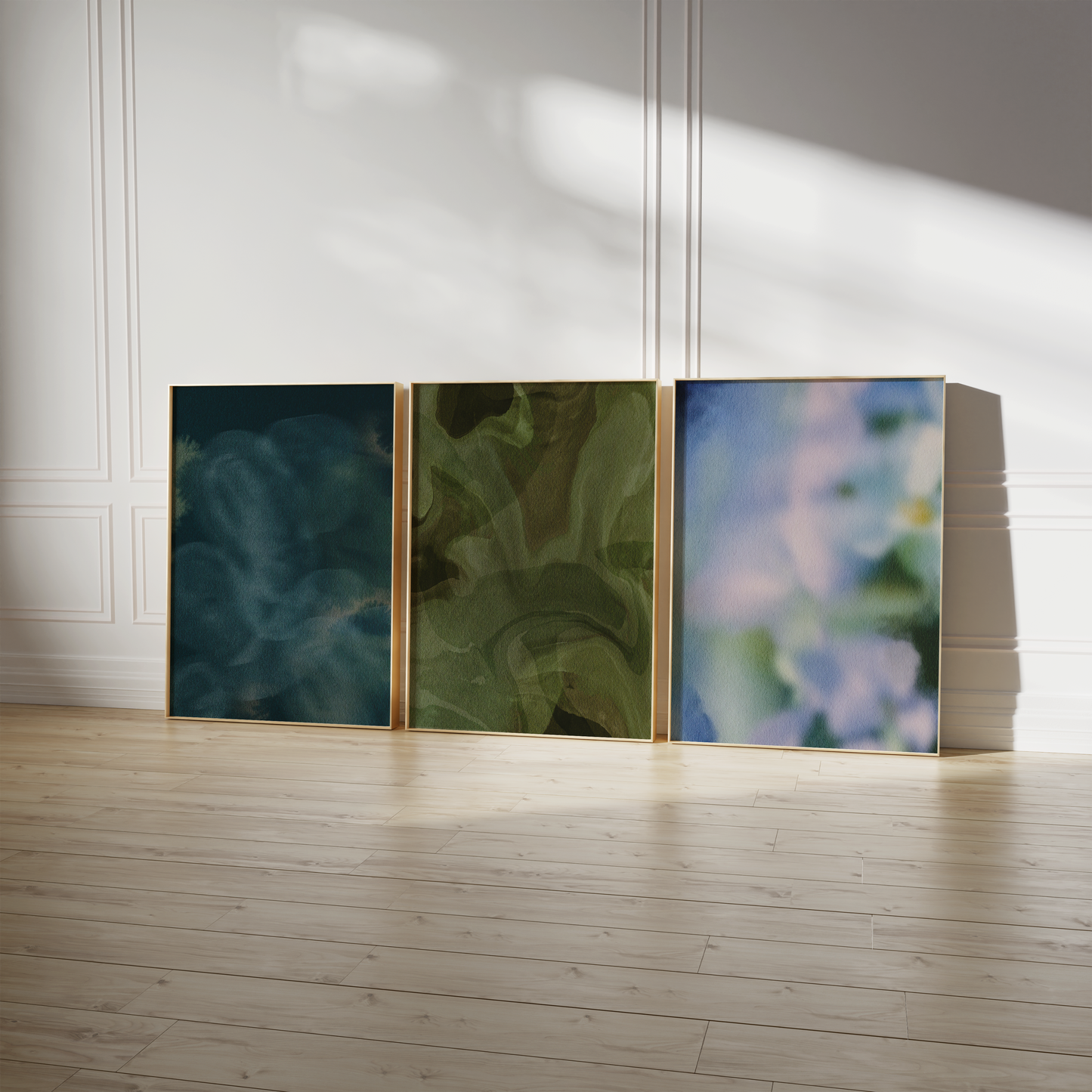 Botanik Poster · Geschenkidee · Aquarell Blumen Waldkunst Abstrakte Natur · Dekoprint ohne Rahmen