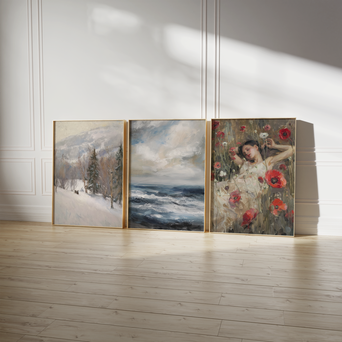 JUSTGOODMOOD Poster – Edle Vintage Wandkunst aus Baumwolle