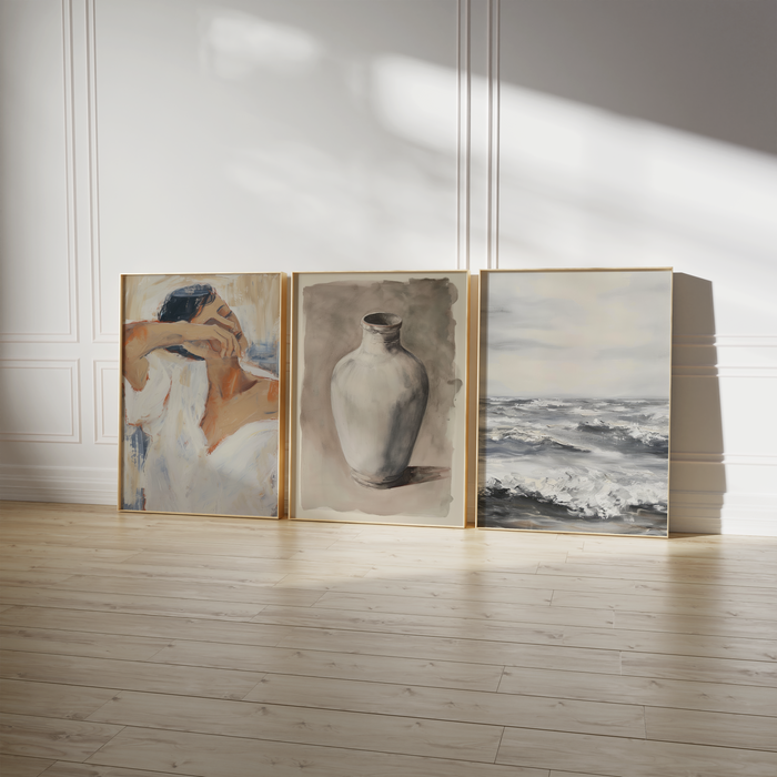 Kunst Poster Vintage Stil mit Meer & Natur