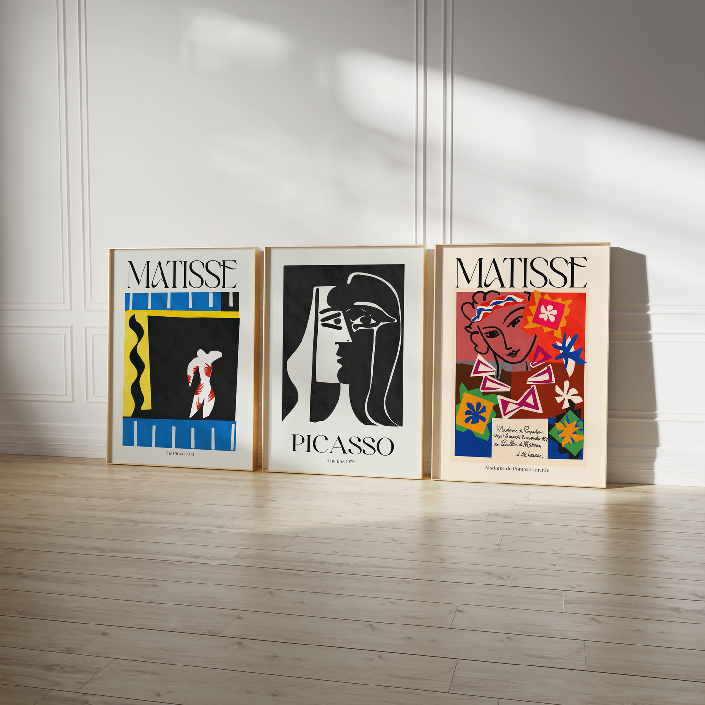 Henri Matisse Poster · Geschenkidee · Line Art Abstrakte Formen Scherenschnitt Farbige Kompositionen · Dekoprint ohne Rahmen