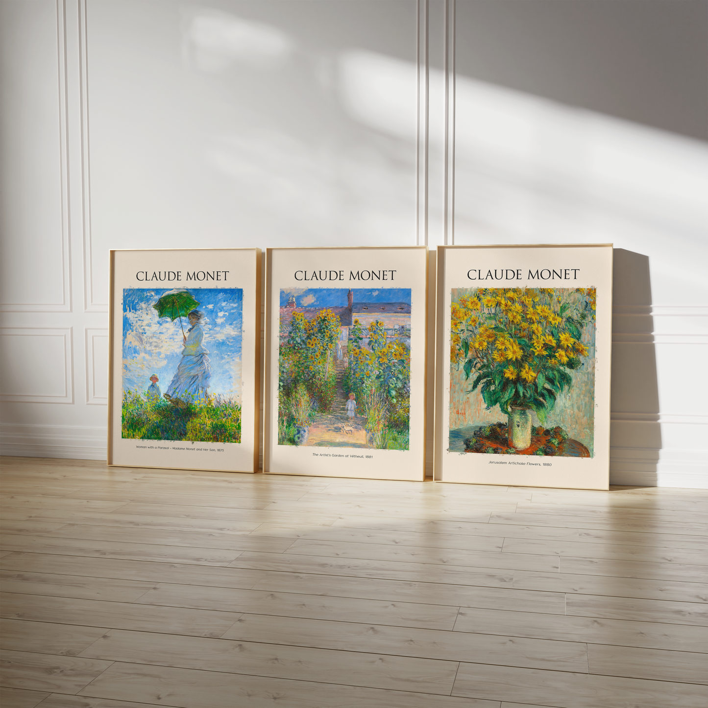 Claude Monet Kunst Poster · Geschenkidee · Impressionistische Gärten Seine Landschaften Blumen Brücken · Dekoprint ohne Rahmen