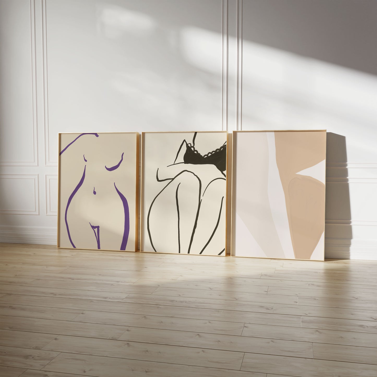 Feminine Porträt Poster · Geschenkidee · Feminine Figuren Körperkunst Maritime Illustrationen · Dekoprint ohne Rahmen