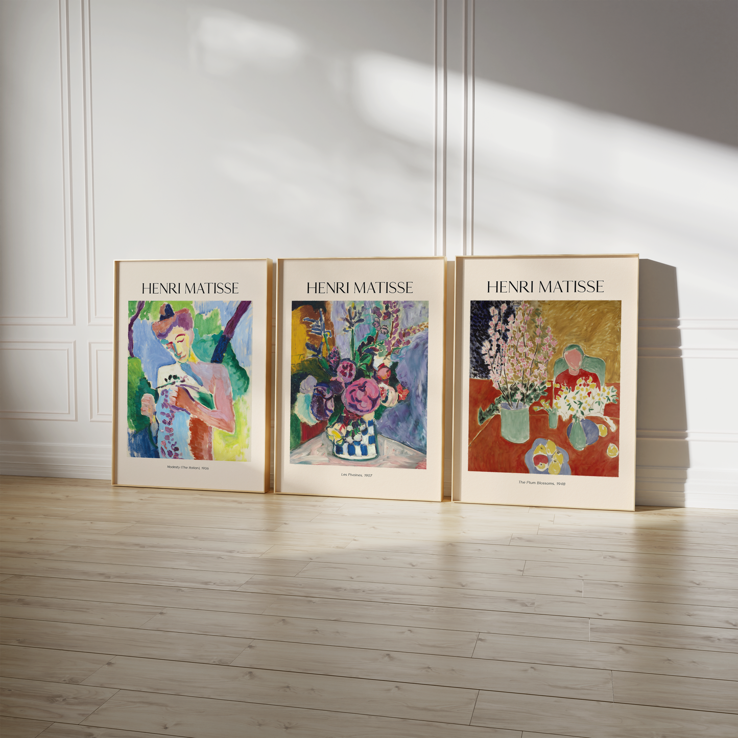 Henri Matisse Poster · Geschenkidee · Tanger Fenster Goldfisch Pflaumenblüten Pfingstrosen Fauvistisches Interieur · Dekoprint ohne Rahmen
