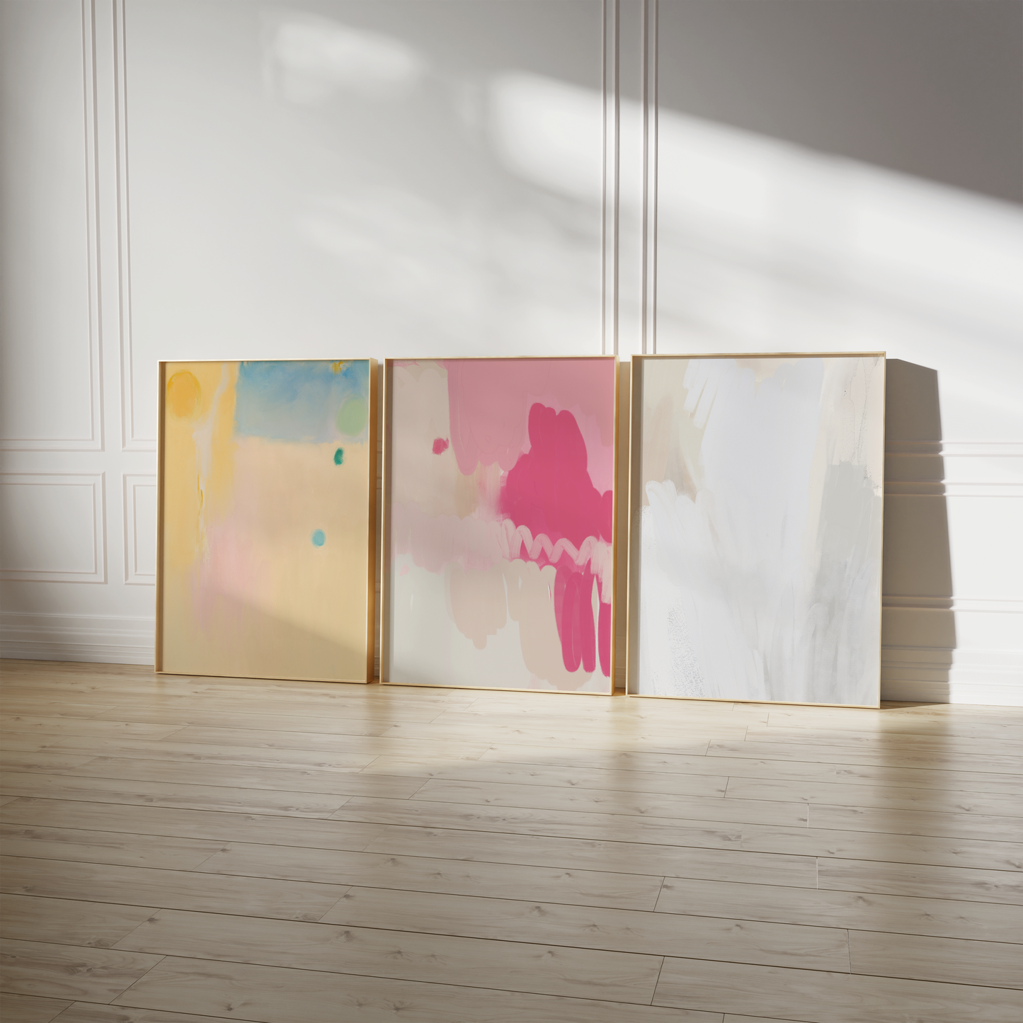 Abatrakte Poster · Geschenkidee · Moderne Farbflächen in Pastell · Minimalistische Malerei · Dekoprint ohne Rahmen