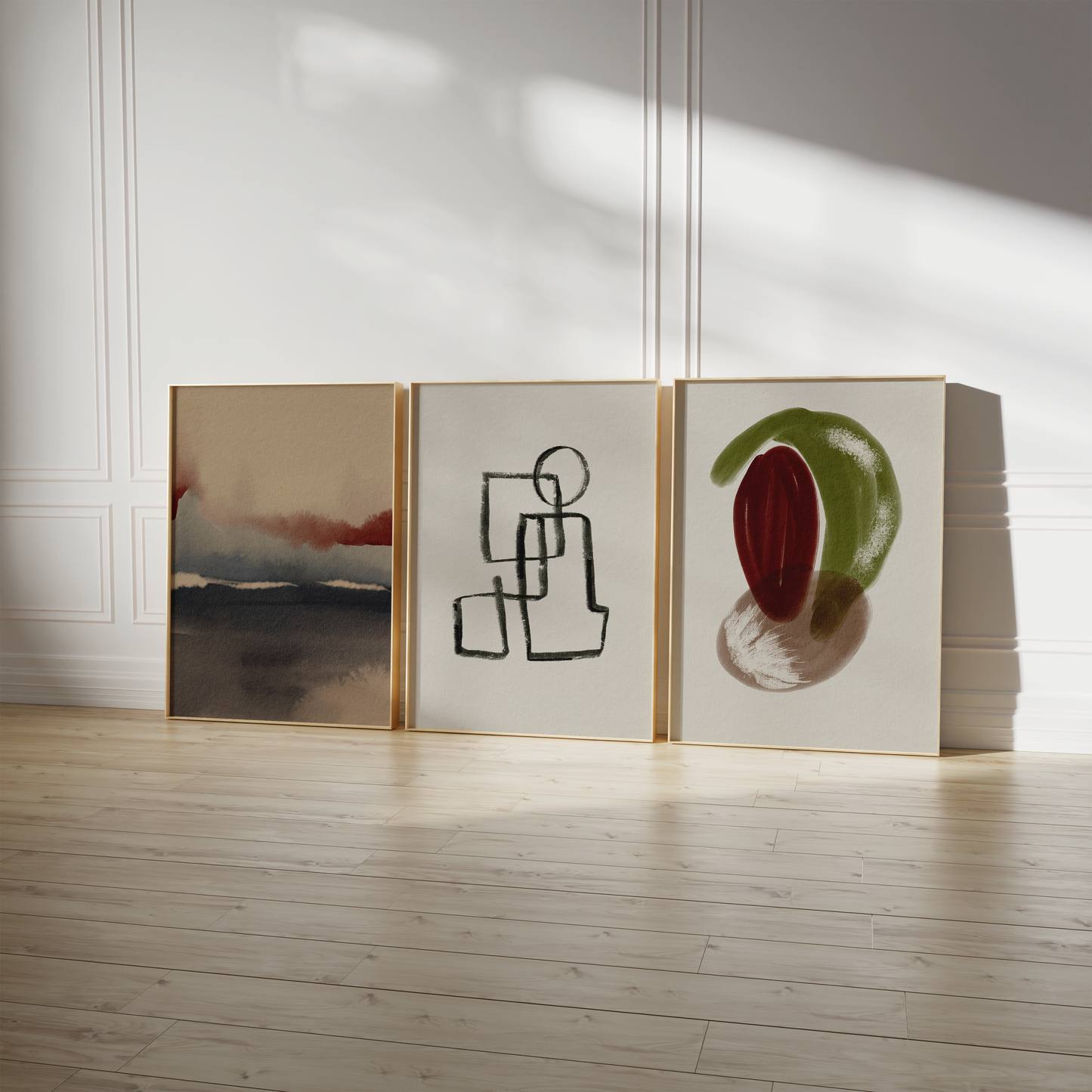 Abstrakte Poster · Line Art & botanische Bilder fürs Wohnzimmer · Dekoprint ohne Rahmen