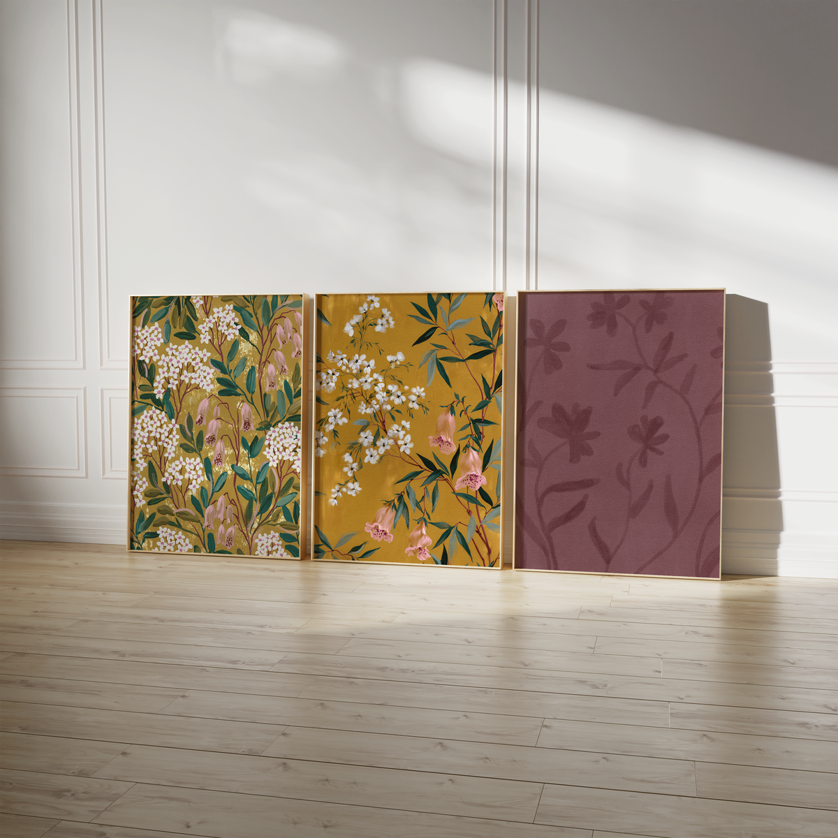 Blumen Poster · Florale Wandbilder · Vintage Wanddeko · Dekoprint ohne Rahmen