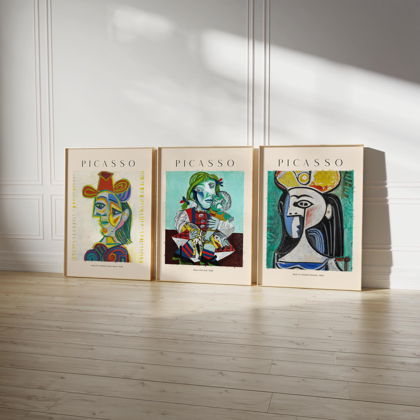 Picasso Poster · Geschenkidee · Kubistische Frauenporträt Mutter mit Kind Weeping Woman · Dekoprint ohne Rahmen