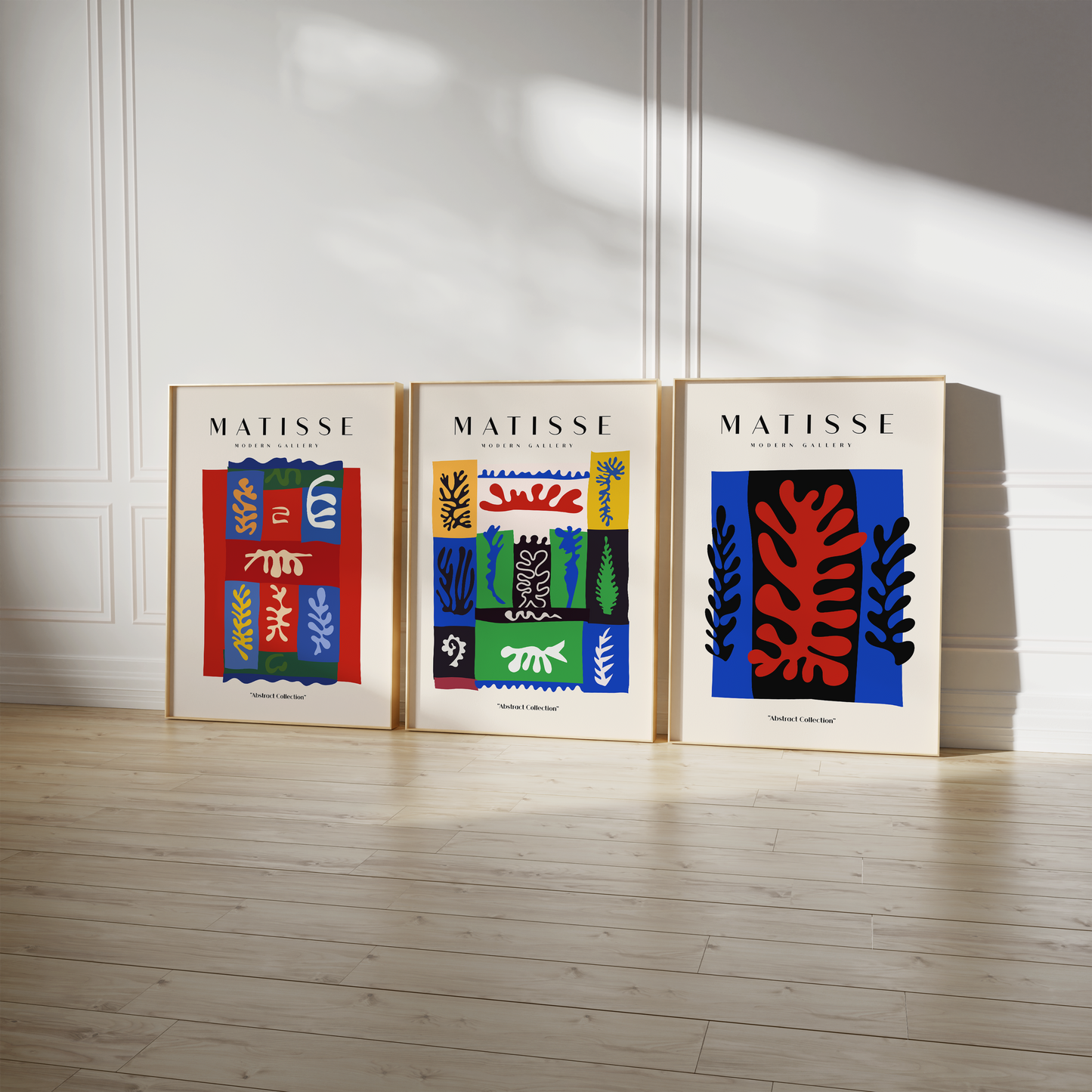Matisse Poster · Geschenkidee · Abstrakte Scherenschnitte Bunte Formen Line Art · Dekoprint ohne Rahmen