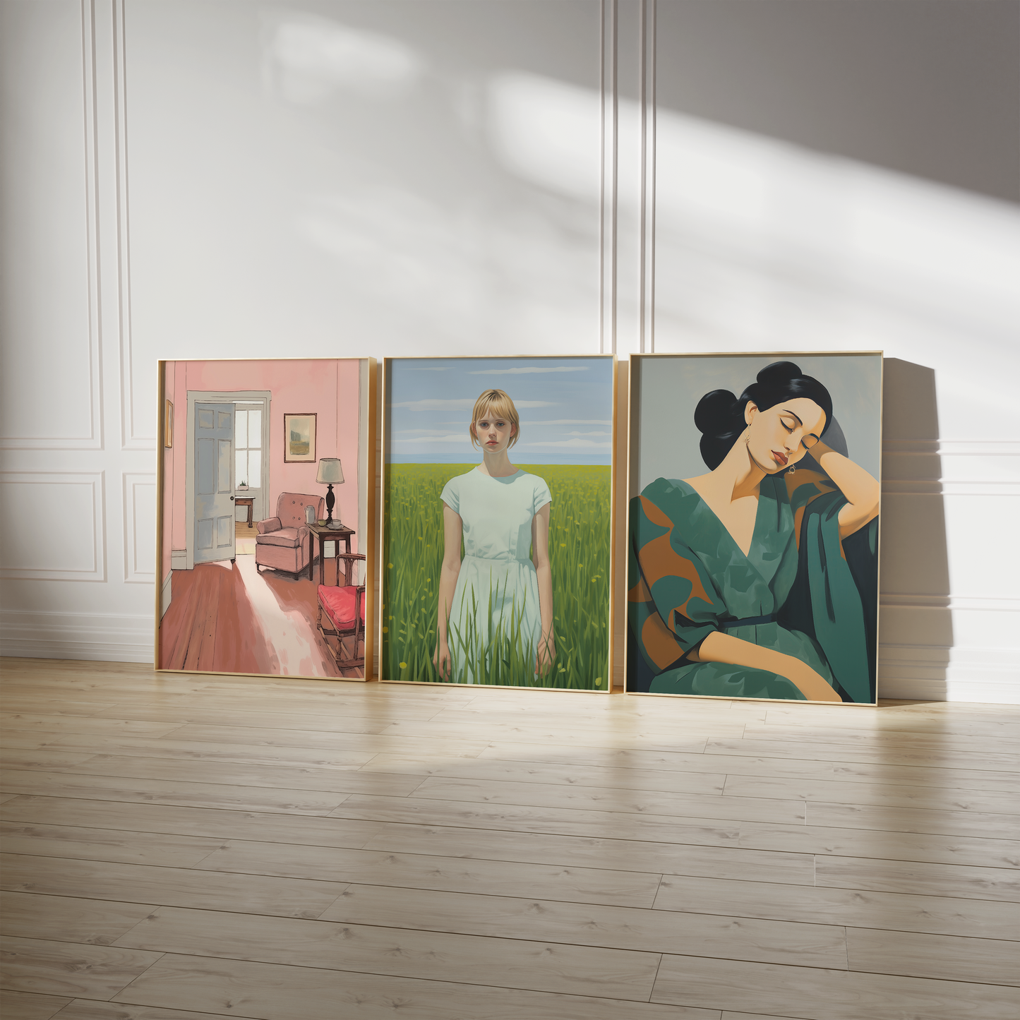 Moderne Kunst Poster · Geschenkidee · Zeitgenössische Porträts Meditation Minimalistische Interior Kunst · Dekoprint ohne Rahmen