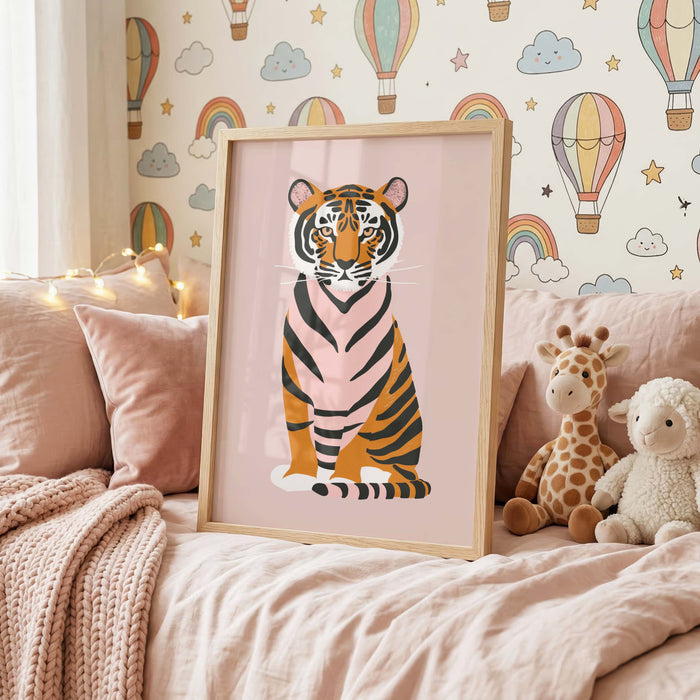 Safari Tiere Poster mit Gepard und Tiger fürs Kinderzimmer