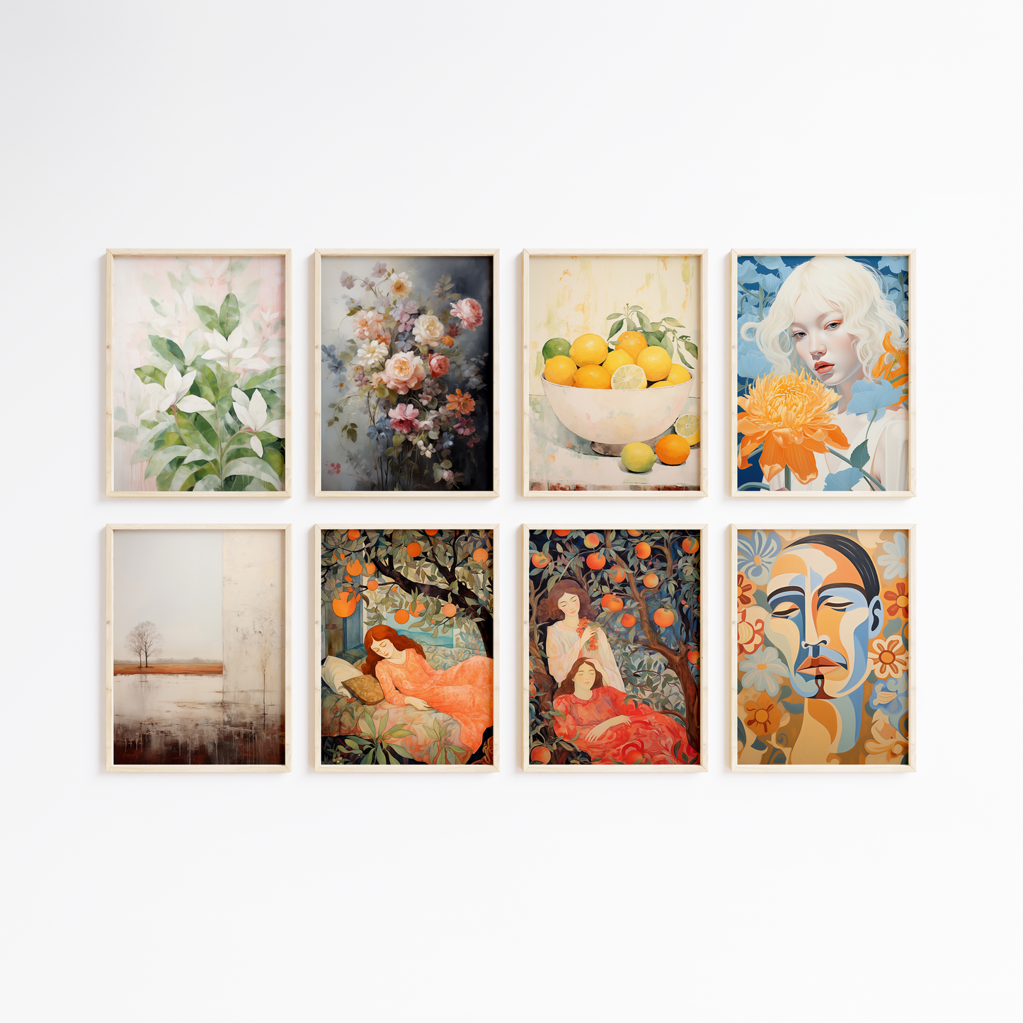 Zitronen Stillleben Poster · Geschenkidee · Frische Zitronen Mediterrane Küche und Moderne Wandkunst · Dekoprint ohne Rahmen