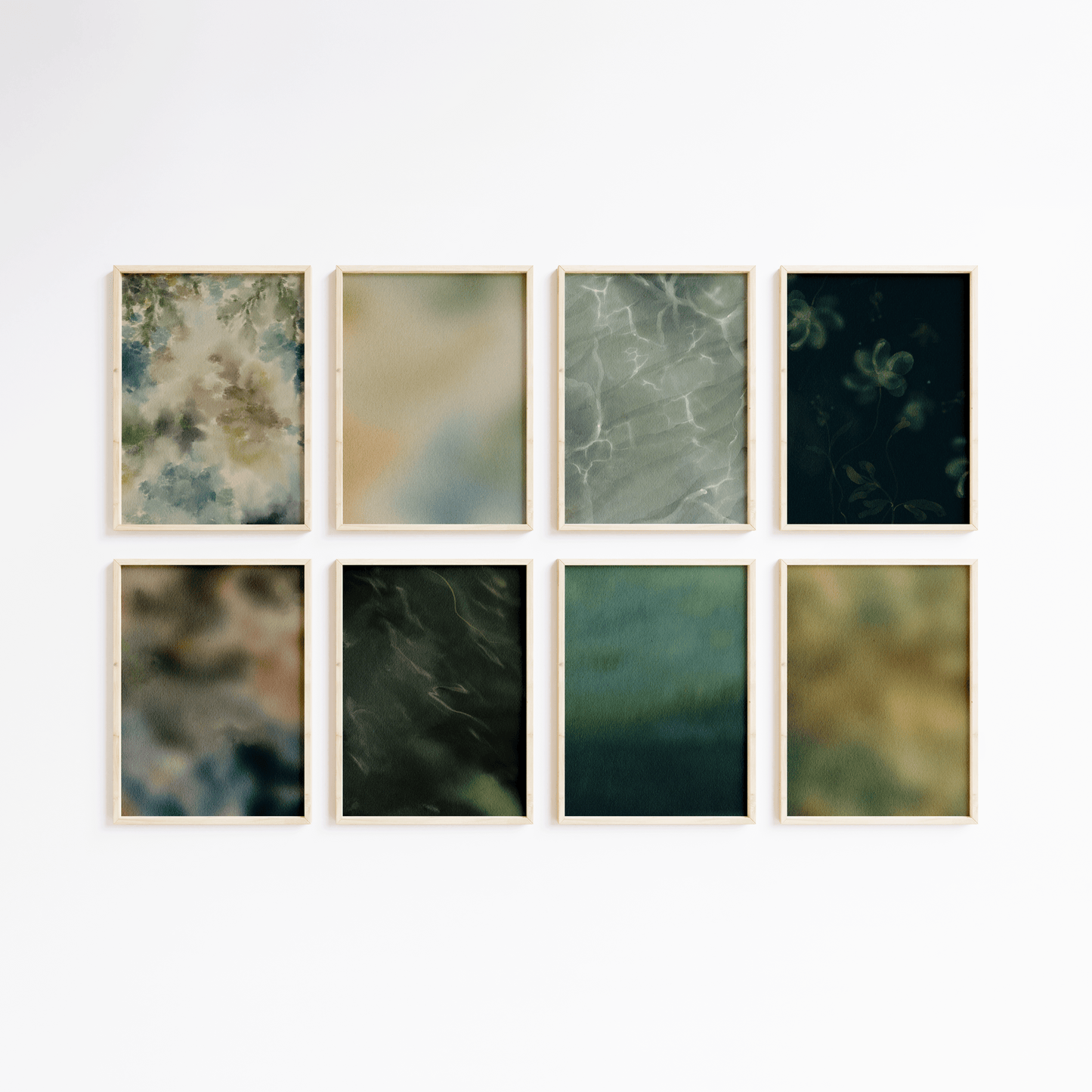 Natur Poster · Geschenkidee · Wasserreflexionen Botanische Motive Abstrakte Landschaften · Dekoprint ohne Rahmen