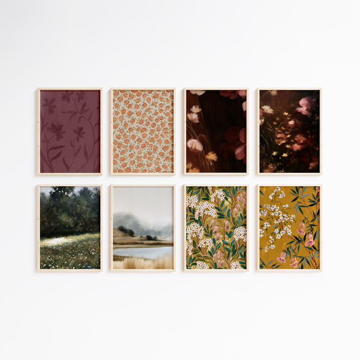 Geschenkidee · Landschafts und Florale Muster Poster Natur und Blumen Motive · Dekoprint ohne Rahmen | JUSTGOODMOOD