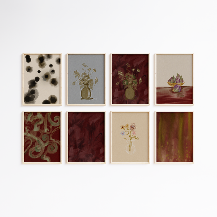 Geschenkidee · Blumen in Vase und Stillleben Poster Ästhetische Kunst Prints · Dekoprint ohne Rahmen | JUSTGOODMOOD