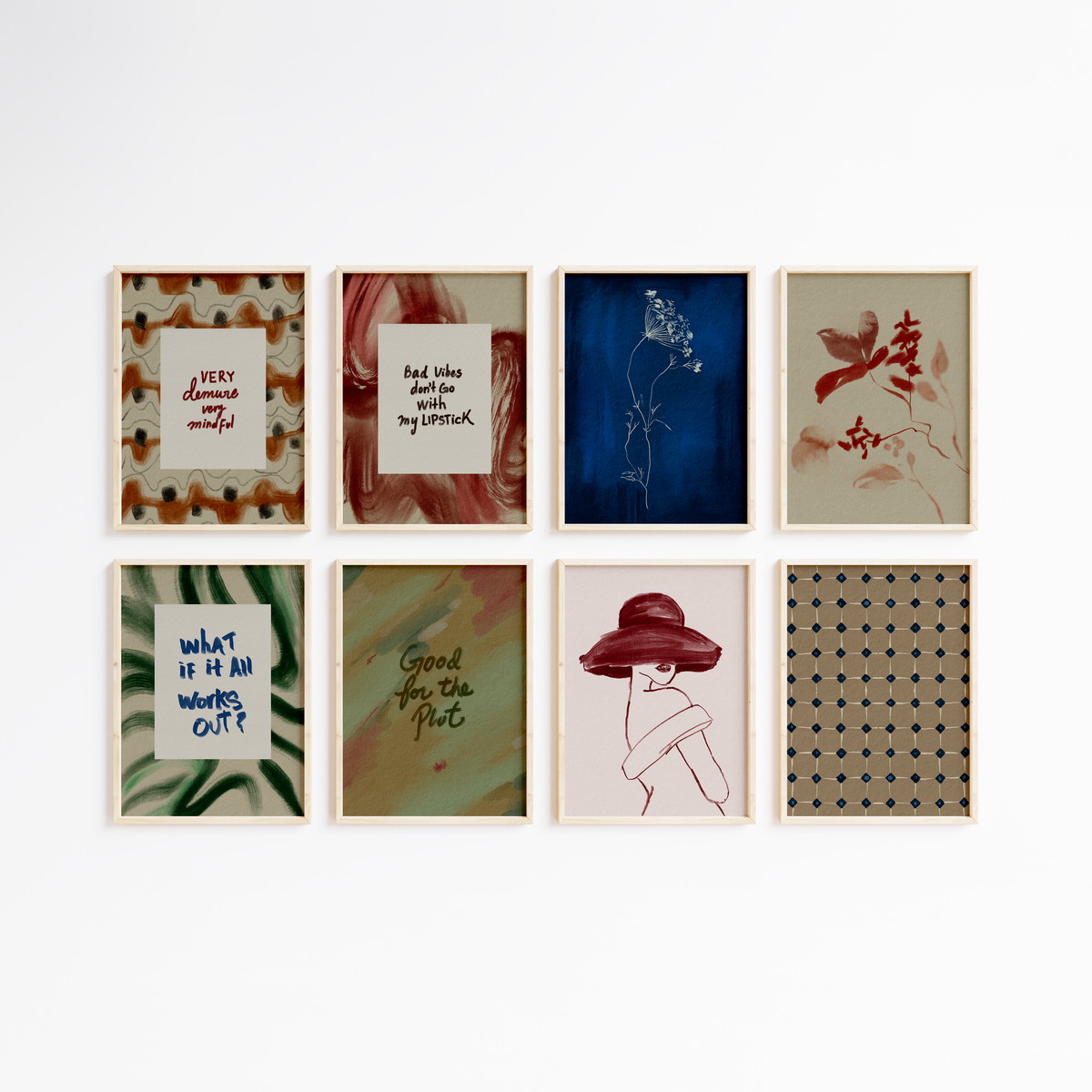Poster Wandbilder Wohnzimmer · Typografie Abstrakte Kunst · Moderne Bilder ohne Rahmen