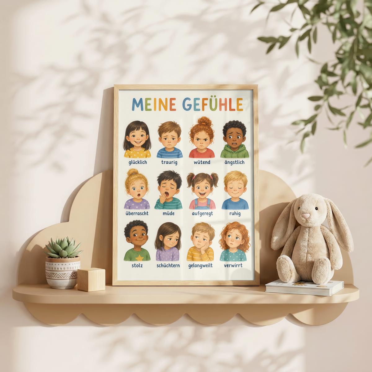 Lern Poster · Schule Lernen · Kindergarten · Geschenkidee · Kinder Alphabet Zahlen Formen Farben · Dekoprint ohne Rahmen