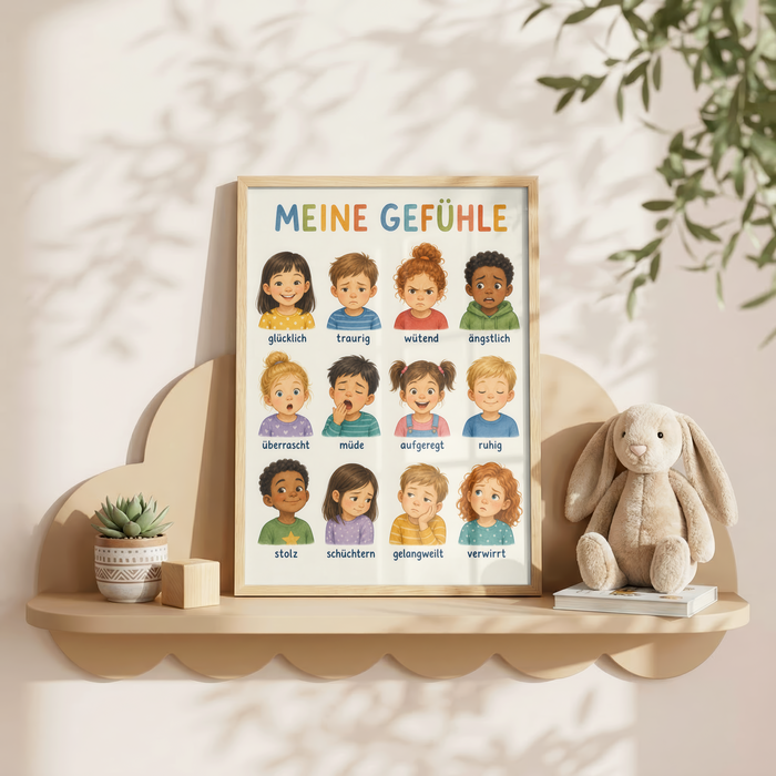 Geschenkidee · Lernposter Set für Kinder Alphabet Zahlen Formen und Farben · Dekoprint ohne Rahmen | JUSTGOODMOOD