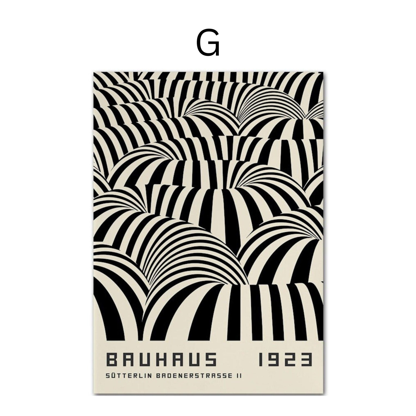 Poster Bauhaus Auge mit verschiedenen Formen und Muster als Deko Print ohne Rahmen
