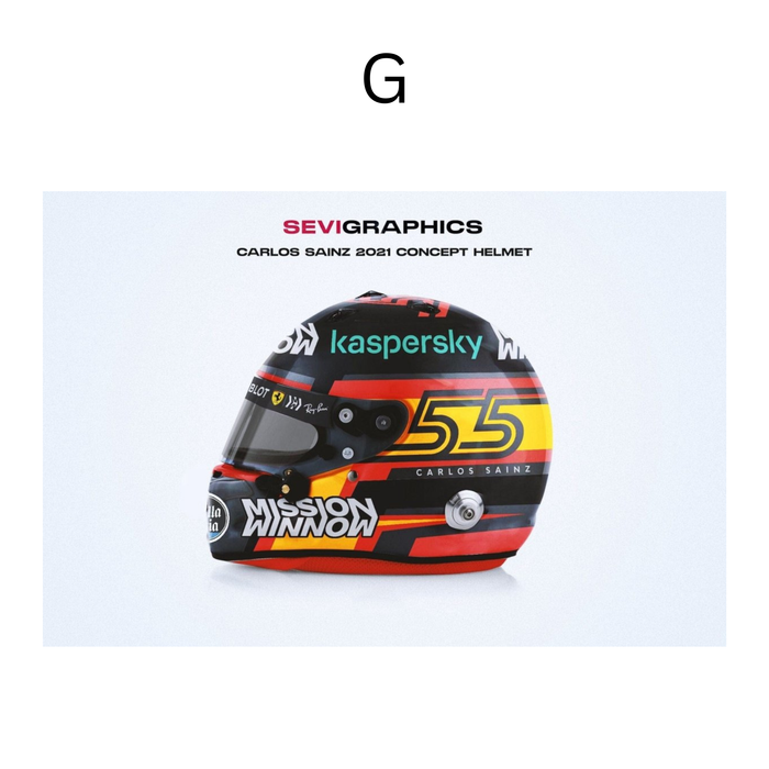 JUSTGOODMOOD Formel 1 Helme Poster auf Canvas