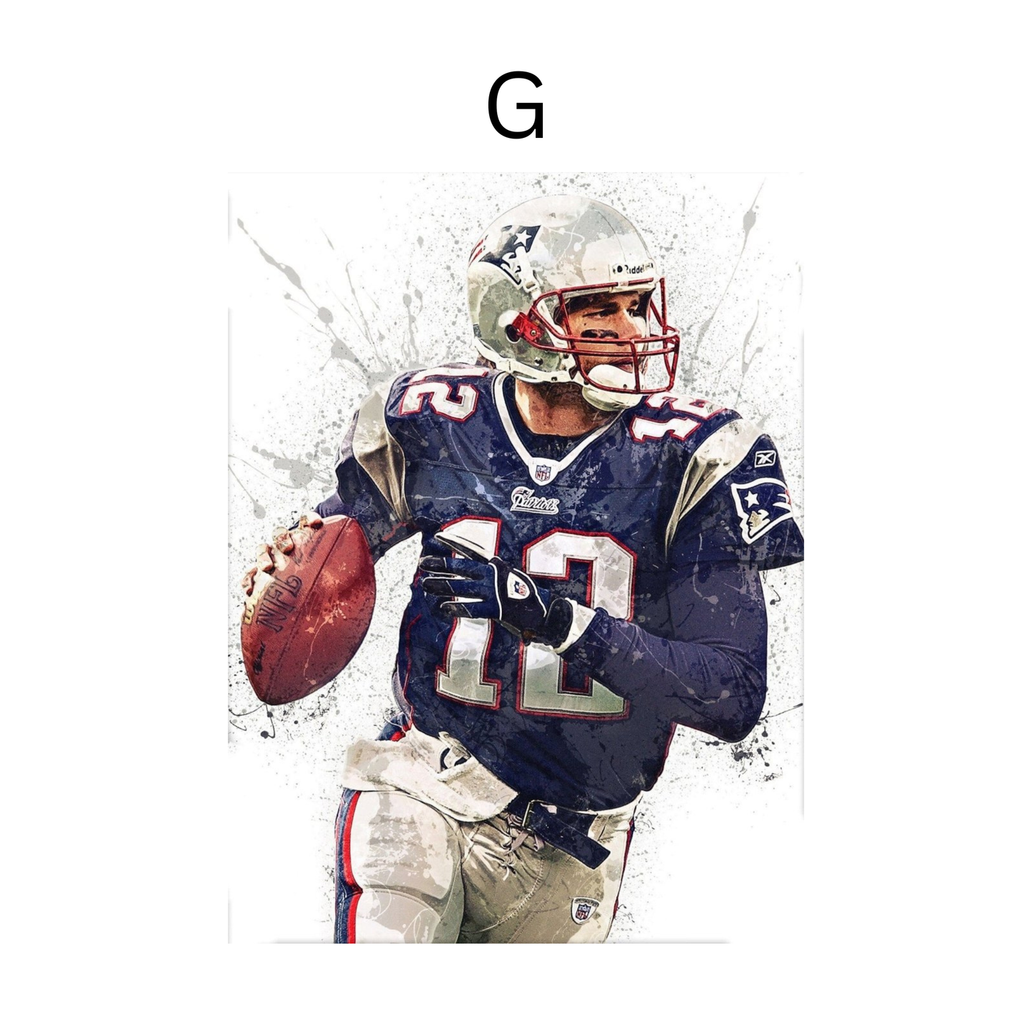Football  Tom Brady Poster · Deko Print ohne Rahmen