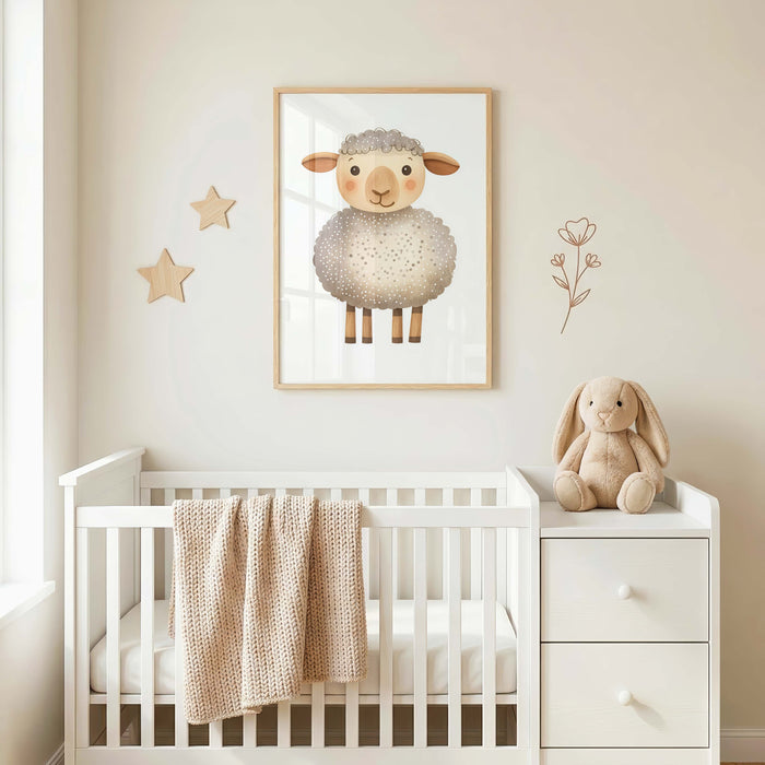 JUSTGOODMOOD Süße Tiere Wandbild – Premium Baumwoll-Canvas