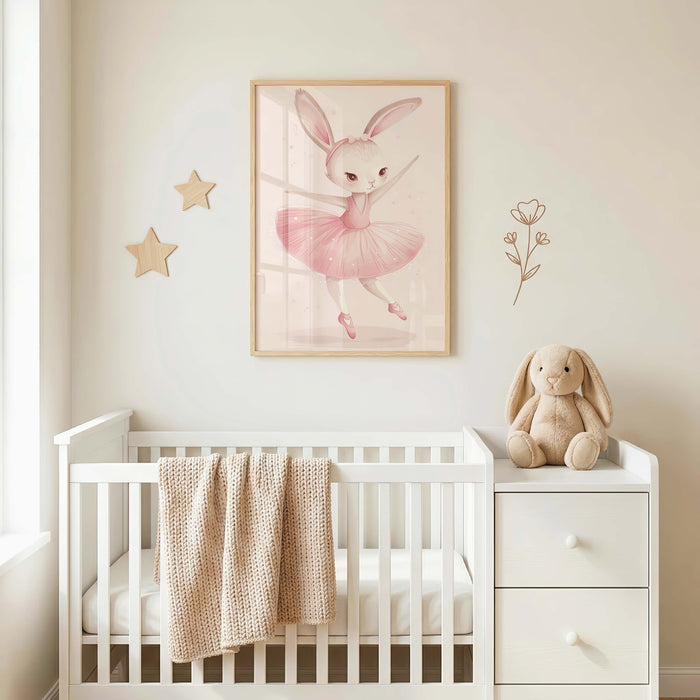 Niedliche Tierposter | Teddy, Hase & Giraffe für Kinderzimmer
